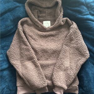 American Eagle Outfitters Cozy light purple Sherpa Hoodie